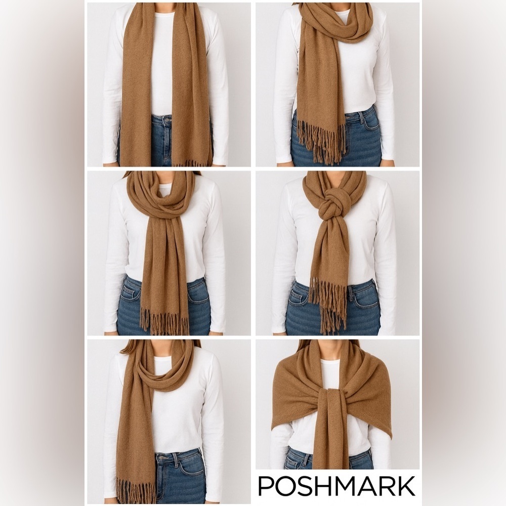 Steve Madden Mauve Knit Fringe Scarf